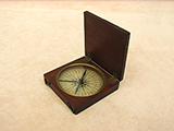 Georgian mahogany cased pocket compass circa 1820
